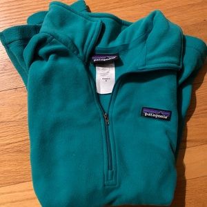 Patagonia teal fleece 1/4 zip